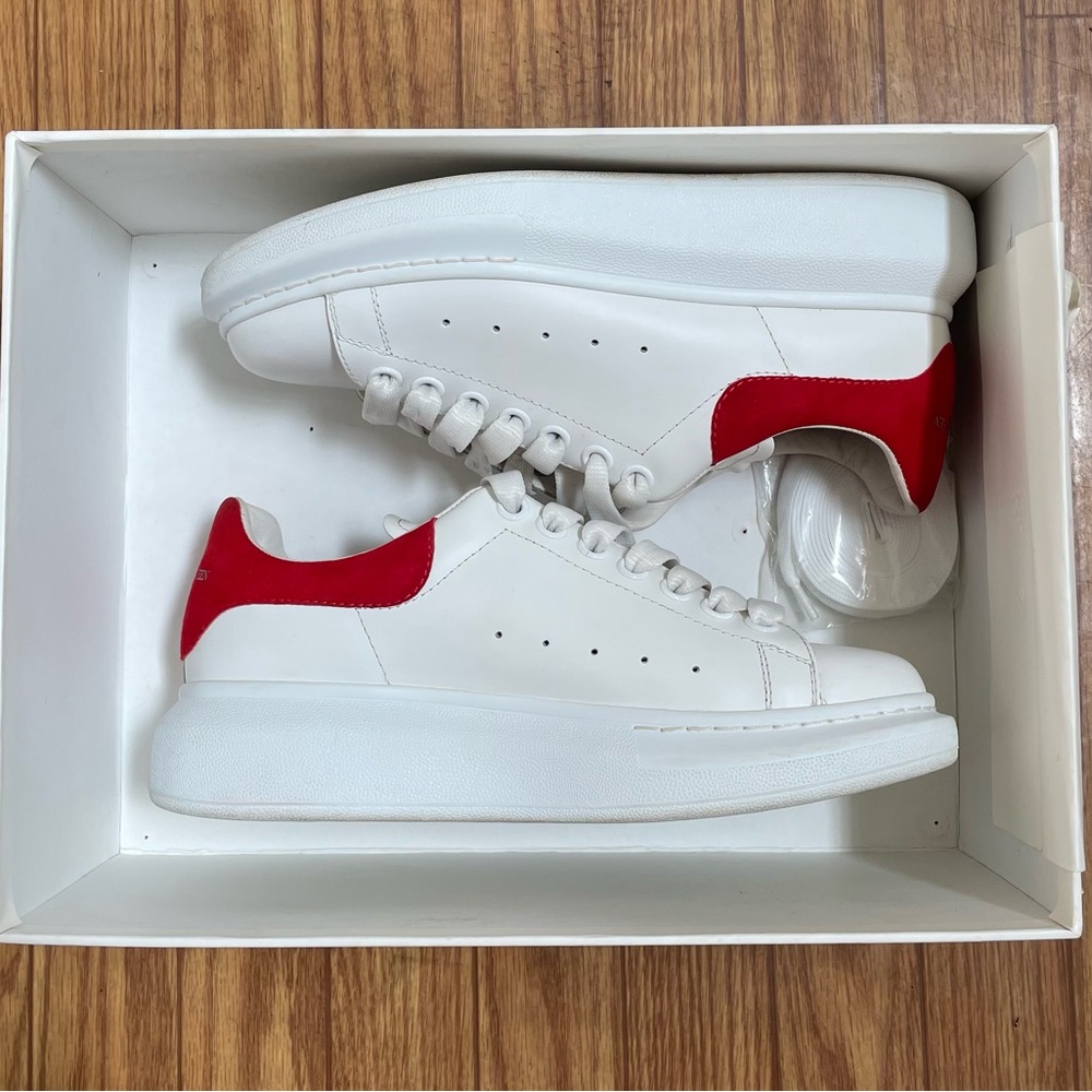 Alexander McQueen Oversized Mens Red White Sneakers - Size 38.5- 6US